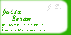 julia beran business card